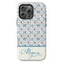 Custom Name Blue Mediterranean Tiles iPhone Case